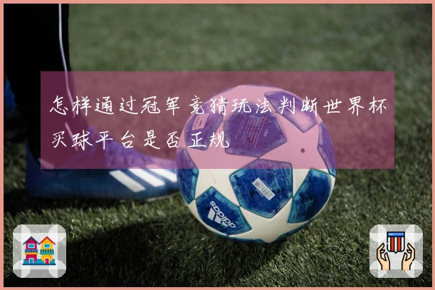 怎样通过冠军竞猜玩法判断世界杯买球平台是否正规